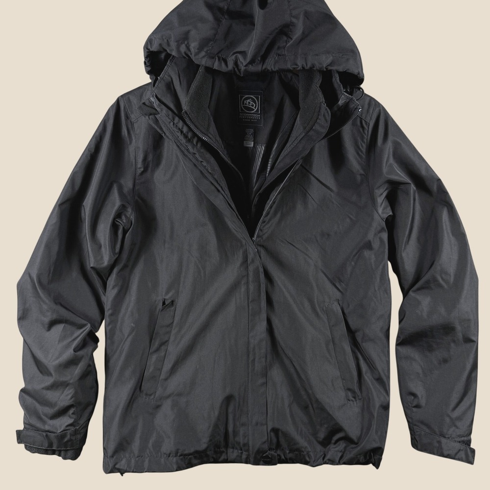 Stormtech Jacket Women S Black 3-In-1 Hooded Fleece Lined Waterproof Gorpcore